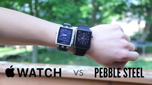 Apple Watch (Sport) vs Pebble Steel 